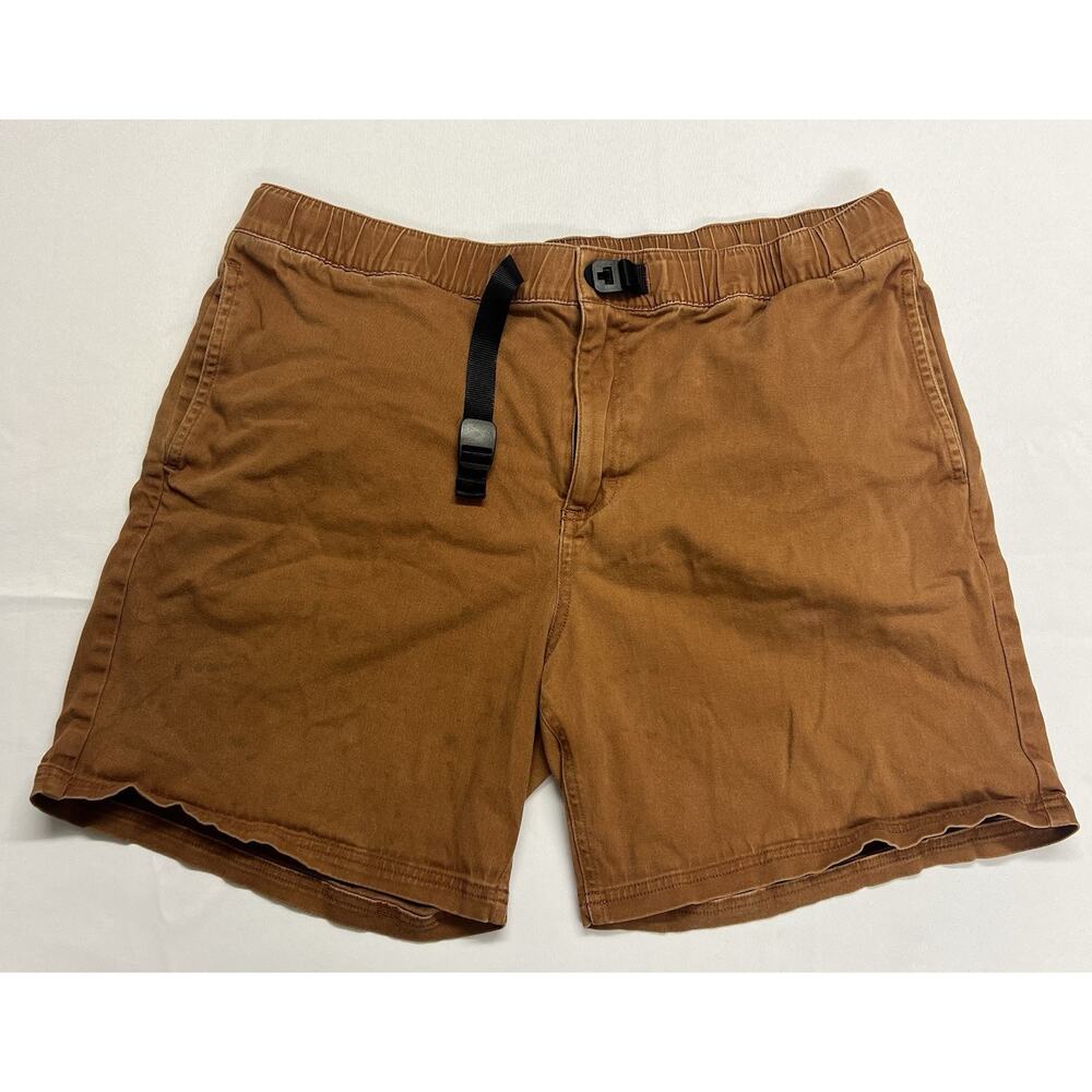Topo Designs Men's Belted Shorts 6" Size XL Outdoor Hiking Climbing Distressed